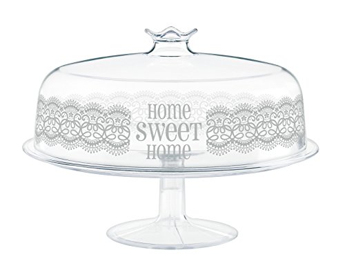 Cosmoplast - HomeSweetHome - Soporte con Tapa, plástico, Blanco, 30 x 30 x 21 cm