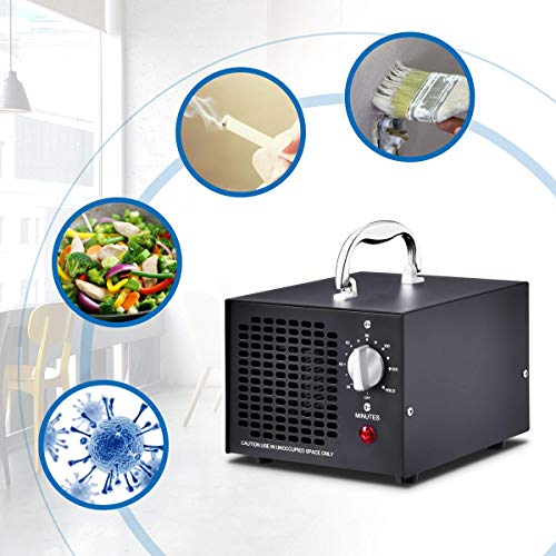 COSTWAY Generador de Ozono 5000mg / h Profesional Ozonizador Purificador de Aire Función de Temporizador