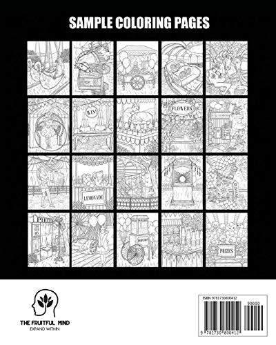 Country Fair Coloring Book: An Adult Coloring Book Featuring Beautiful and Relaxing Country Fair Scenes and Fun Carnival Rides and Stands