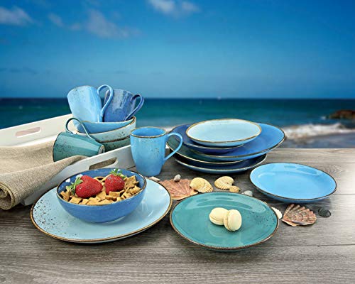 Creatable 20157 Serie Nature Collection Aqua - Vajilla (16 piezas, piedra, 34 x 31,5 x 33 cm)