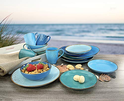 Creatable 20157 Serie Nature Collection Aqua - Vajilla (16 piezas, piedra, 34 x 31,5 x 33 cm)