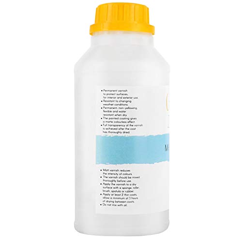 Creative Deco Barniz Mate | 500 ml Botella | Acabado Superficial a Base de Agua | Laca Incolora Permanente | Uso Interior y Exterior Decoupage, Bricolaje, Proyectos Artesanales