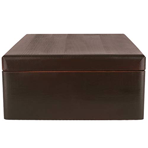 Creative Deco XL Marrón Grande Caja de Madera para Juguetes | 40 x 30 x 14 cm (+/-1cm) | con Tapa Cofre para Decorar | para Almacenar Documentos, Objetos de Valor, Herramientas