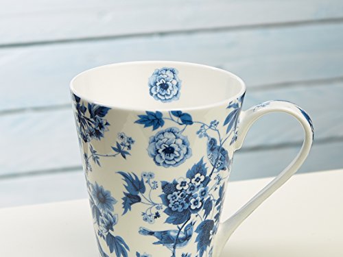 Creative Tops V and A - Taza (Porcelana de Ceniza de Hueso), diseño Floral, Color Blanco