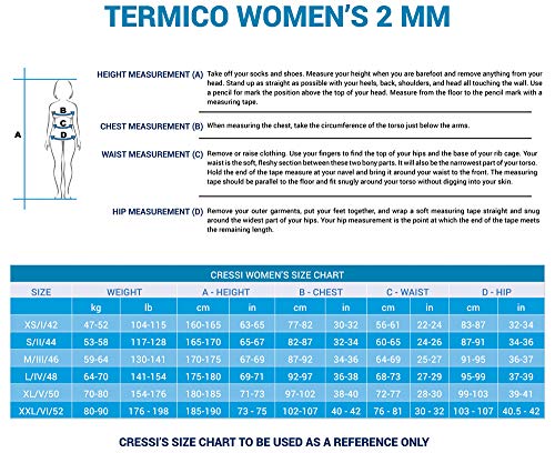 Cressi Termico - Traje de baño para mujer, color negro / rosa, M