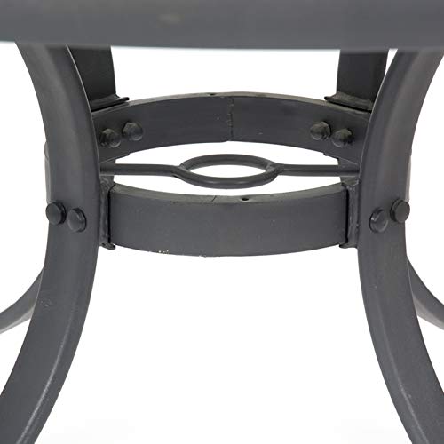 CREVICOSTA QUALITY MARK MARCAS DE CALIDAD Set/Conjunto JARDÍN Mesa Cristal Templado Blanco Y 4 SILLONES Caribe Antracita.