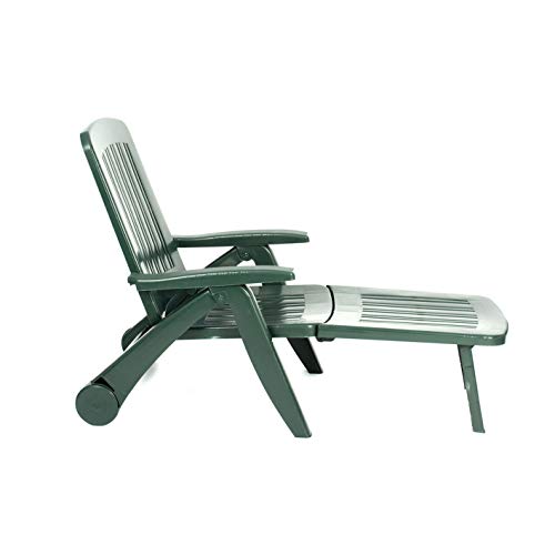 CREVICOSTA QUALITY MARK MARCAS DE CALIDAD Tumbona Cancun Verde Resina RECICLABLE.