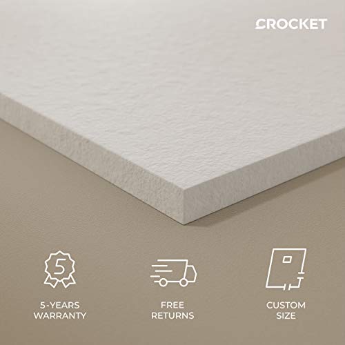 Crocket Plato de Ducha de Resina 80 x 130 Ebro - Textura Pizarra y Antideslizante - Acabado Brillo - Todas Las Medidas Disponibles - Incluye Sifón y Rejilla - Blanco RAL 9003
