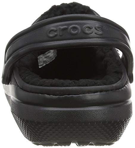 Crocs Classic Lined Clog, Zuecos Unisex Adulto, Negro (Black/Black), 42/43 EU