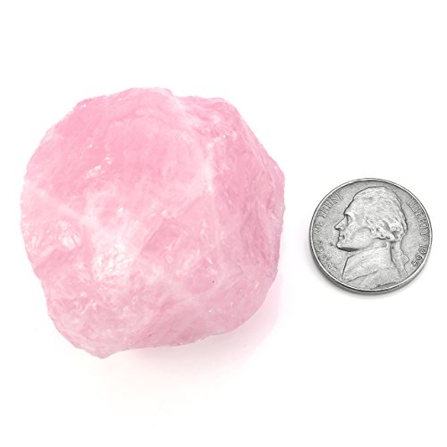 CrystalTears - Gemas de cuarzo rosa para envolver alambre, pulido, golosinas, reiki y wicca