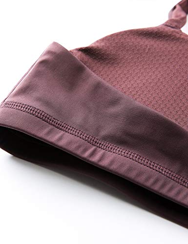 CRZ YOGA - Sujetador Deportivo Yoga Cruzados Espalda Sin Aros para Mujer Chocolate S