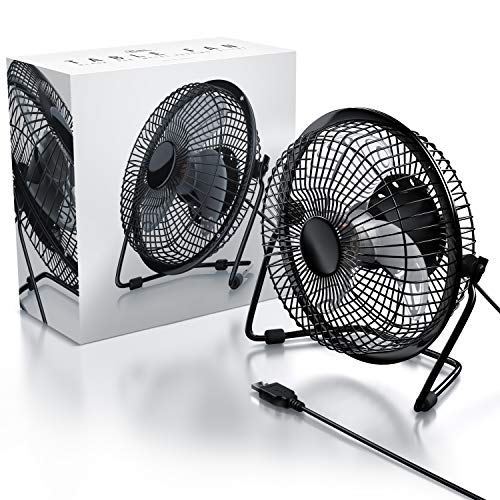 CSL - Ventilador USB - Ventilador de Mesa Ventilador - Carcasa aspas de plastico- PC portátil - en Negro