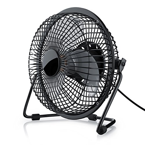 CSL - Ventilador USB - Ventilador de Mesa Ventilador - Carcasa aspas de plastico- PC portátil - en Negro