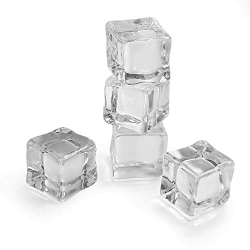 Cubito de hielo artificial, goodchanceuk 25-Pack 0.98 "x0.98" transparente cuadrado, cristal, acrílico Ice Bar Ware pantalla o fotografía decoración