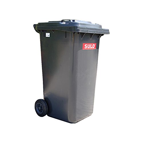 Cubo de basura 2 ruedas, contenedor a basura SULO 80 L, gris (22117)