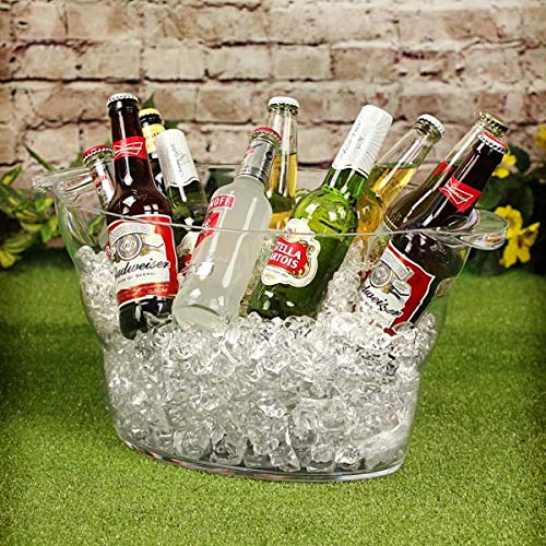 Cubo grande de poliestireno ovalado para bebidas, 12 litros, enfriador de cerveza y vino grande