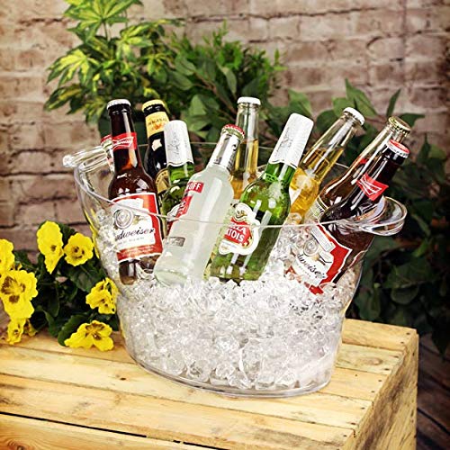 Cubo grande de poliestireno ovalado para bebidas, 12 litros, enfriador de cerveza y vino grande