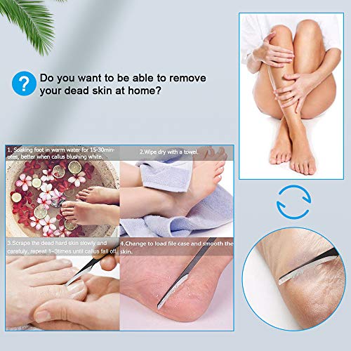Cuchilla Profesional para Pies, zukabmw Pedicure Hard Skin Remover Cuidado de los pies Cuidado de callos Piel Muerta Rascador Pedicura Herramienta para la Piel de Cuerno Muerte, dura y agrietada piel