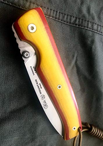 Cuchilleria Deportiva Nieto - 245-H. Navaja Nieto Mountain. Mango de micarta Bandera de ESPAÑA. Hoja: 8,5 cm. Herramienta para Caza, Pesca, Camping, Outdoor, Supervivencia y Bushcraft