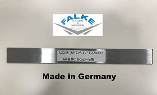 Cuchillo Acero Herramientas Acero Damasco 1.2235 (80 CRV)/hoja de acero 1000 x 36 x 3 mm