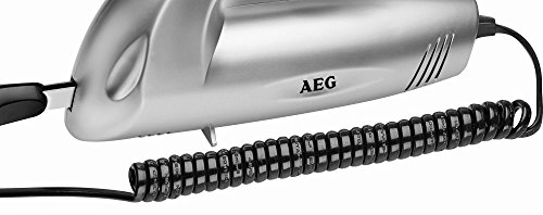 Cuchillo eléctrico para carne, cuchillo de cocina eléctrico para alimentos congelados (hoja doble de acero inoxidable, filo ondulado, cuchillo de pan, 180 W, plata)