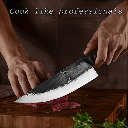 Cuchillos cocina Cuchillo hecho a mano chino Clad forjado cocinero cuchillo de acero corte de carne carnicero cuchillos de cocina fabricados en China cuchillos de cocina