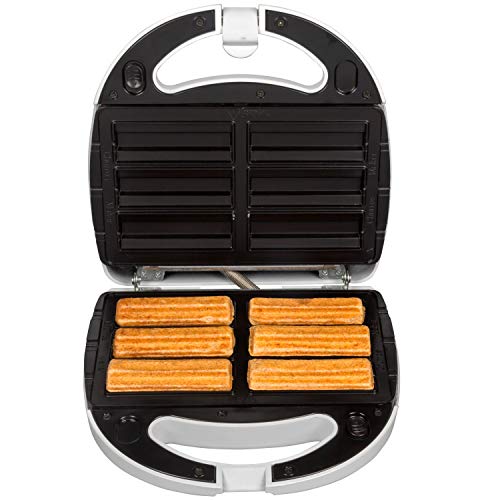 CucinaPro Empanada y Churro Fabricante máquina Cocina w 4 Removibles Placas más fáciles Que la Empanada Prensa o Prensa de Churro Incluye Taza Masa para medición del círculo de Masa Simple