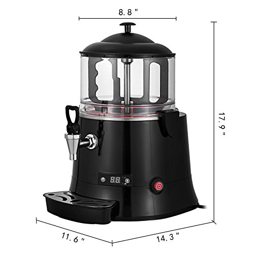 Cueffer 10L Dispensador de Chocolate Caliente 220V 400W Máquina Comercial de Chocolate Caliente para Hoteles, Restaurantes, Cafeterías, Chocolaterías, etc