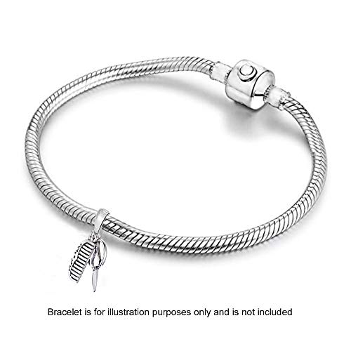 Cuenta para pulsera de tijeras y peine, plata de ley 925, en caja de regalo