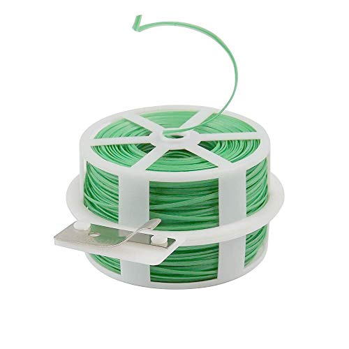 Cuerda de Alambre Plastificado para el Jardín, Alambre de Sujeción con Cortador, Jardín planta lazos, 100m lazos de Torcedura con Cutter, Jardín Alambre para Jardinería, Hogar, Oficina 【Ø 4mm 】