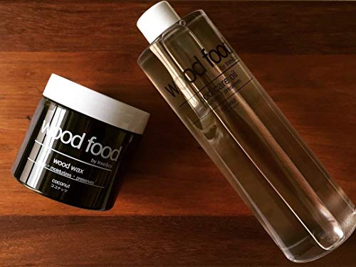 [Cuidado completo para productos de madera y bambú] Wood Food Cera para Tablas de Cortar, Muebles y Juguetes para niños (Coco organico, 180ML (Sin espátula))