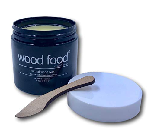 [Cuidado completo para productos de madera y bambú] Wood Food Cera para Tablas de Cortar, Muebles y Juguetes para niños (Coco organico, 180ML (Sin espátula))