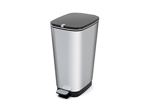 Curver Chic Cubo de Basura, Plata, L