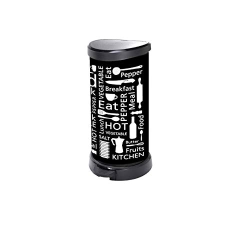 Curver Cubo de basura Deco Bin 40L negro.