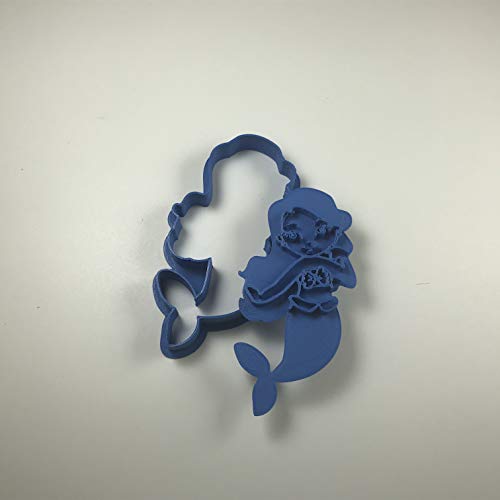 Cuticuter Sirenita Chibi Princesa Cortador de Galletas, Azul, 8x7x1.5 cm