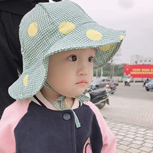 CX Sombrero para el sol Sombrero del pescador, sección lateral delgada para la primavera y el verano, cuerda para la barbilla, buen efecto de sombrilla, bebés, una variedad de colores para elegir