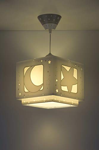 Dalber 63232E - Lámpara Colgante, Diseño Luna, Color Gris