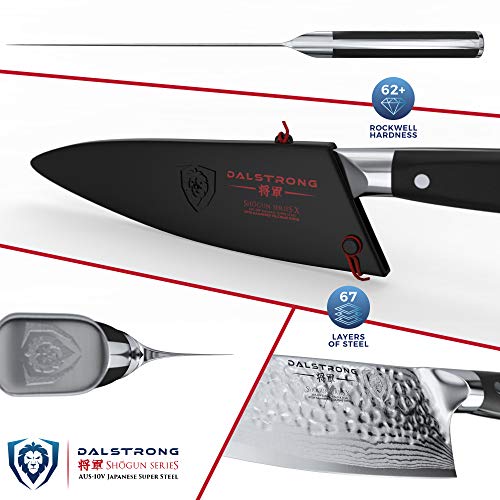 Dalstrong Cuchillo del chef-Shogun serie X Gyuto - japonés AUS-10V - vacío tratado-martillado acabado - 8"- con protector
