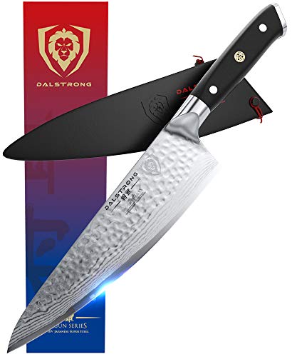 Dalstrong Cuchillo del chef-Shogun serie X Gyuto - japonés AUS-10V - vacío tratado-martillado acabado - 8"- con protector