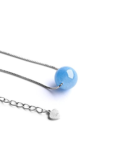 Dalwa Jamtso Mujer plata redondo azul Aquamarine