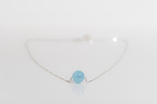 Dalwa Jamtso Mujer plata redondo azul Aquamarine
