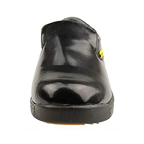 DDTX Calzado de Trabajo para Hombres Antideslizante Ligeros y Transpirable Zapatos de Trabajo de Cocina Negro Talla 42.5