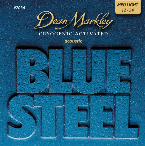 Dean Markley Blue Steel Acoustic ML 2036 - Juego de cuerdas para guitarra acústica de acero.012 - .054