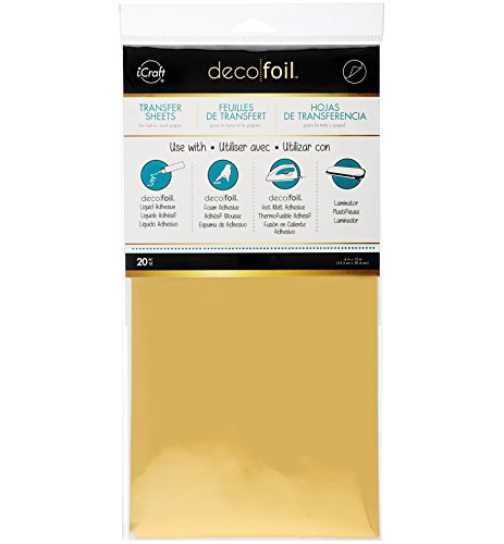 Deco Foil Transfer Sheet 6"X12" 20/Pkg-Gold