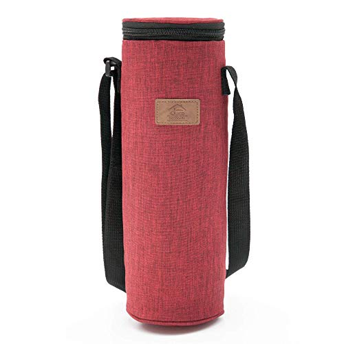 Decocasa Bolsa Térmica Porta Bebidas, Enfriador De Botellas De Vino Agua Cava, 2 Litros, Rojo, 2L