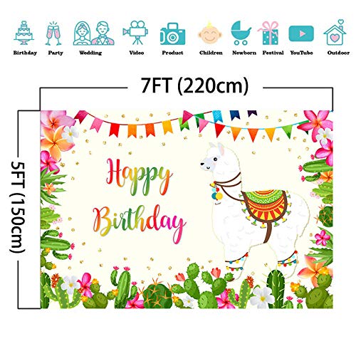 Decoración De La Pared De Fondo Fotografía De Fiesta Temática De Cumpleaños Fiesta Fondo De Cumpleaños Alpaca Blanca Fotografía De Cactus Verde Fondo Floral Puntos Dorados Postre Mesa Banner