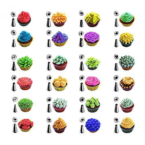 Decoración de Pasteles 28 piezas de la Hornada Herramientas de Bricolaje perfecto para tartas, Cupcakes, Chocolates, Galletas Y Pastas De Hornear