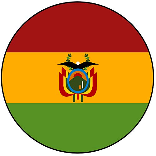 Decoración para tarta con diseño de bandera de Bolivia, redondo, círculo de 20 cm, cumpleaños, fiesta, celebración, evento