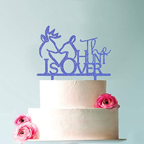 Decoración para tarta de boda con frase de la caza es sobre la tarta para decoración de bodas, compromisos