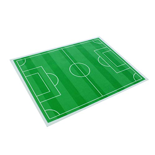 Decoración para tarta de campo de fútbol.